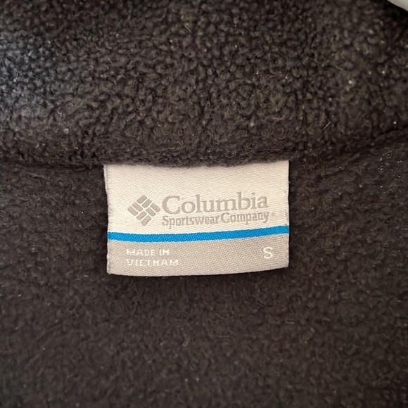 Columbia Black Zip Up Fleece Jacket Small - Picture 6 of 7